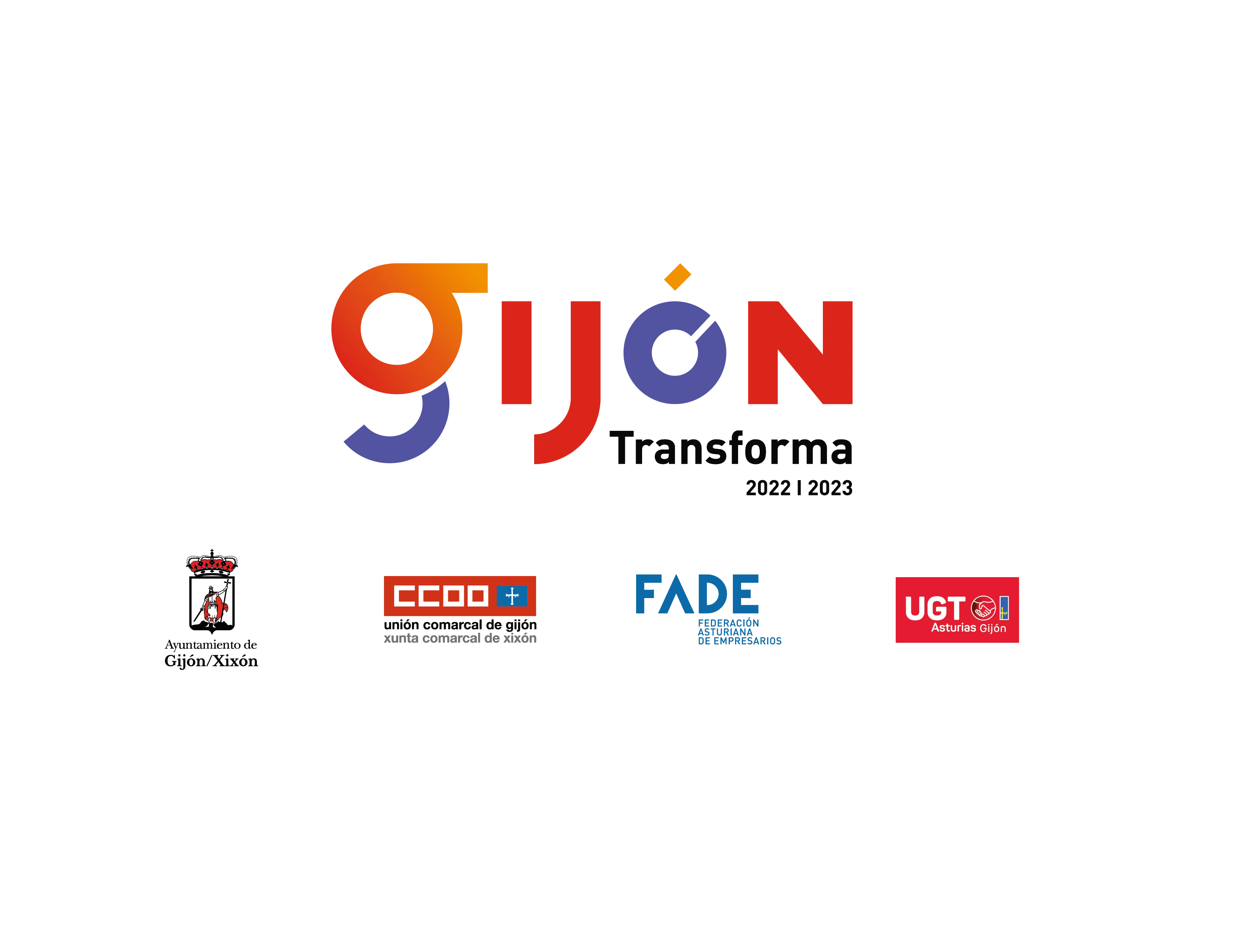 Composición de logos de Gijón y agentes sociales