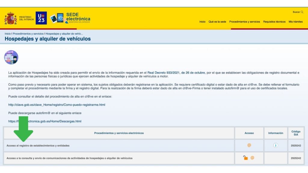 registro hospedajes