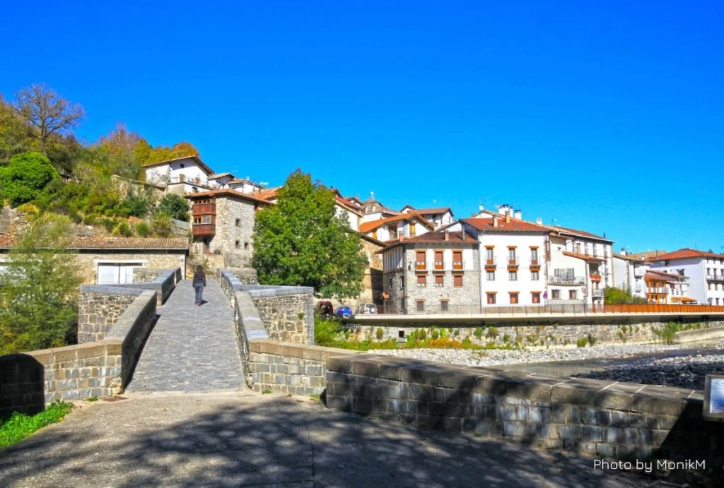 Foto de Burgui desde el otro lado del puente de piedra