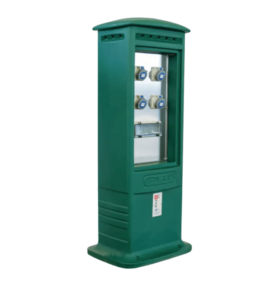 Poste eléctrico inteligente para área de autocaravanas con suministro automatizado